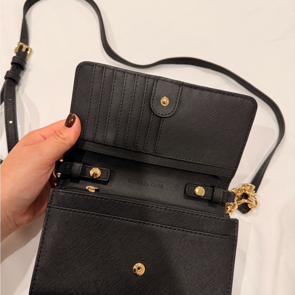Michael Kors Black and Gold Crossbody Bag - Picture 3 of 5